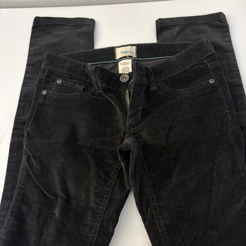 Garage Jeggings black corduroy pants size 0